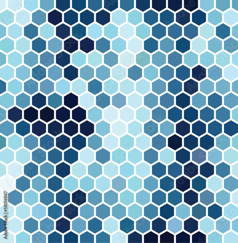 Blue Hexagonal Pattern