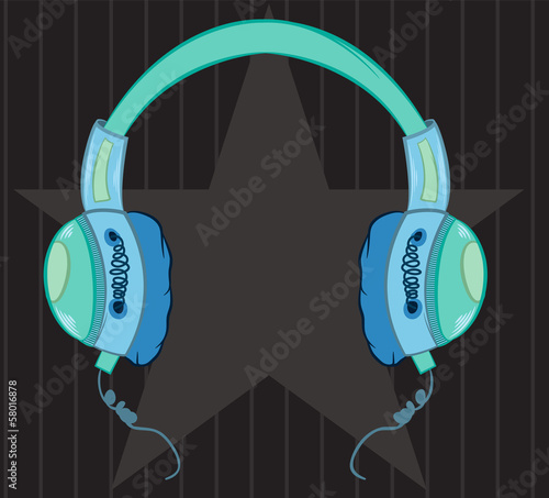 Color Headphones illustration vector