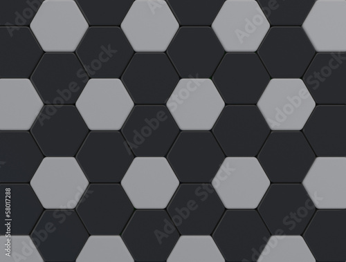 gray color tone hexagonal tiles © Samran