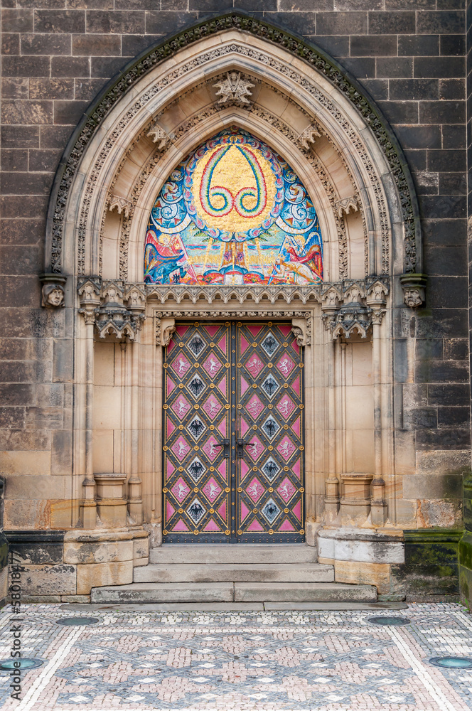 Side entrance of Vysehrad cathedral