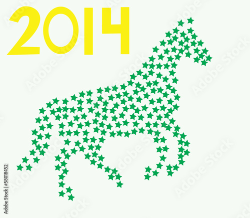 vector new year horse