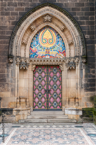 Side entrance of Vysehrad cathedral