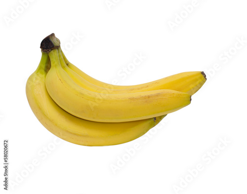 bananas on a white background