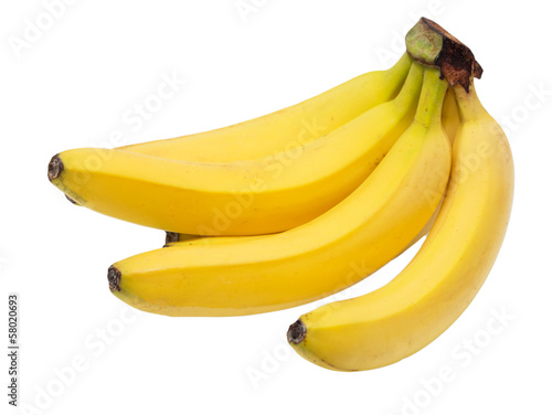 bananas on a white background