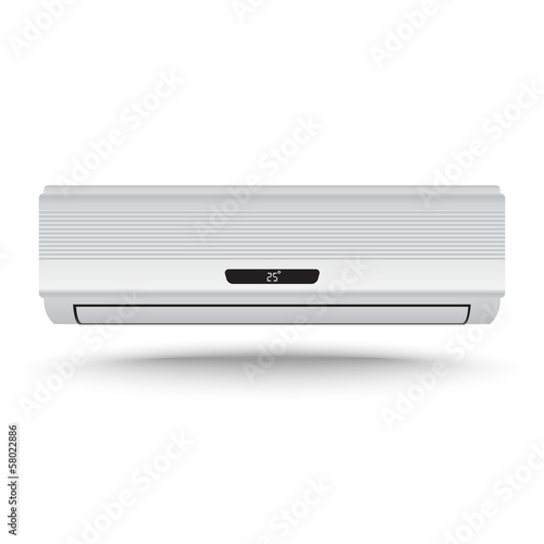 3D Realistic air conditioner vector on isolated white background