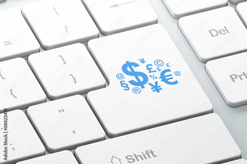 News concept: Finance Symbol on computer keyboard background News concept: Finance Symbol on computer keyboard background