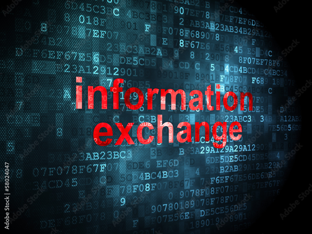 Fototapeta premium Data concept: Information Exchange on digital background