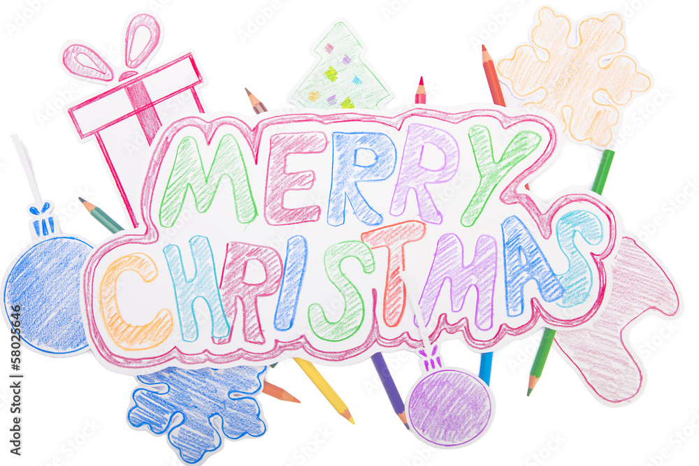 Christmas background on white background Christmas background on white background