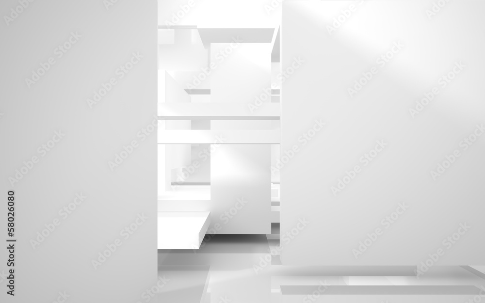 Abstract Architecture. abstract white building on a white backgr Abstract Architecture. abstract white building on a white backgr