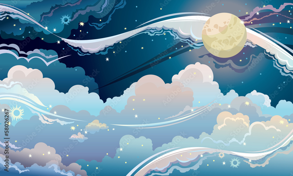 Fantastic night sky. Fantastic night sky.