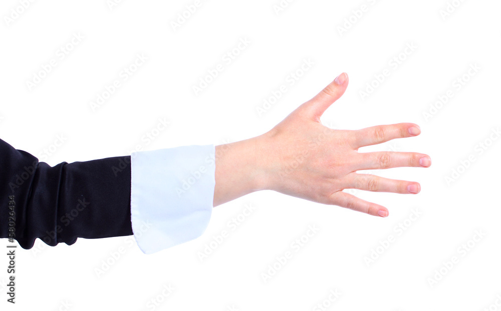 Woman hand isolated on white background Woman hand isolated on white background