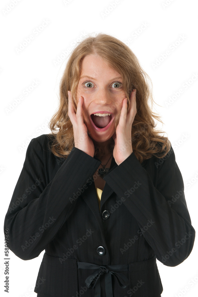 pleasantly surprised woman pleasantly surprised woman