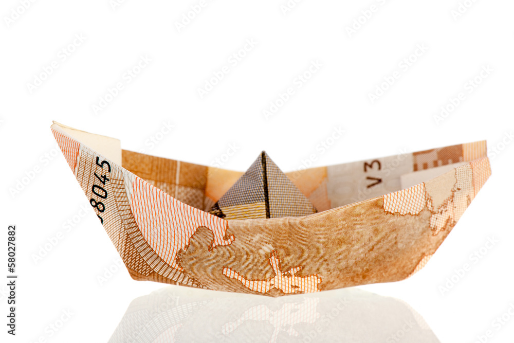 Obraz premium boat from bank notes