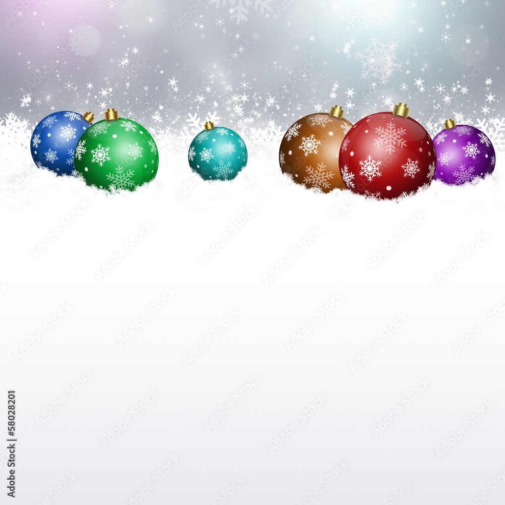 Holiday Balls on Snow Holiday Balls on Snow