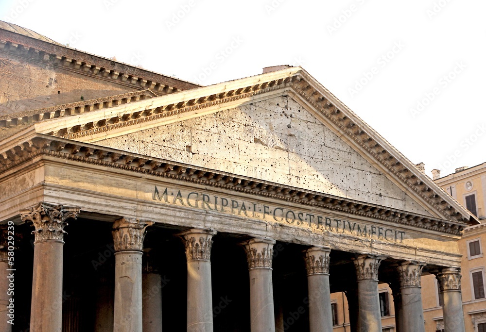 Roman temple called the PANTHEON in Rome