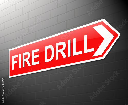 Fire drill concept.