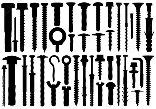Set Of Different Screws