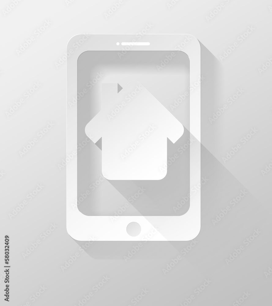 Smartphone or Tablet with Home icon and widget Smartphone or Tablet with Home icon and widget