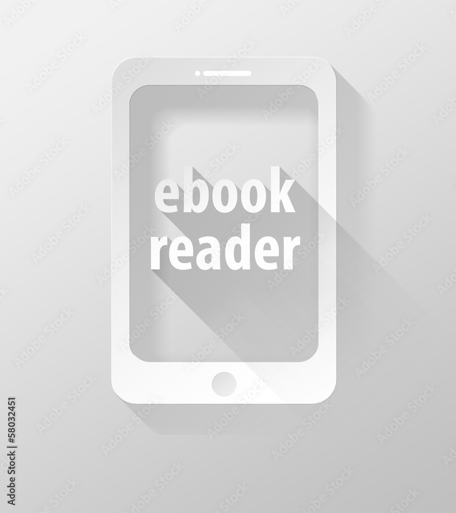 Fototapeta premium Smartphone or Tablet E-book reader icon and widget