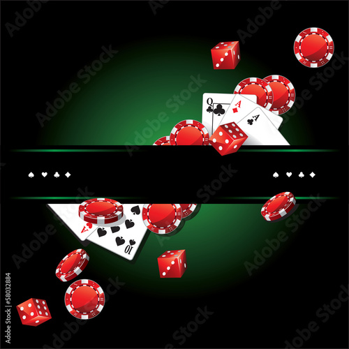 Cards Chips Casino Poker background