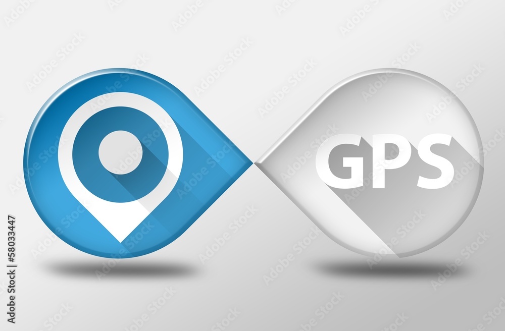 GPS pin icon concept 3d illustration flat design GPS pin icon concept 3d illustration flat design