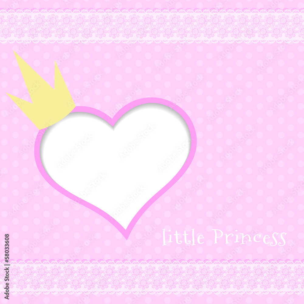 Pink background little princess