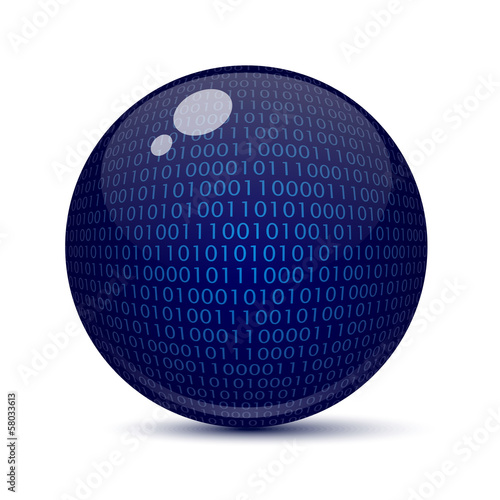 Digital planet on a white background