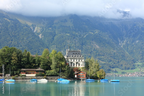 green lake near Interlaken, Switzerland