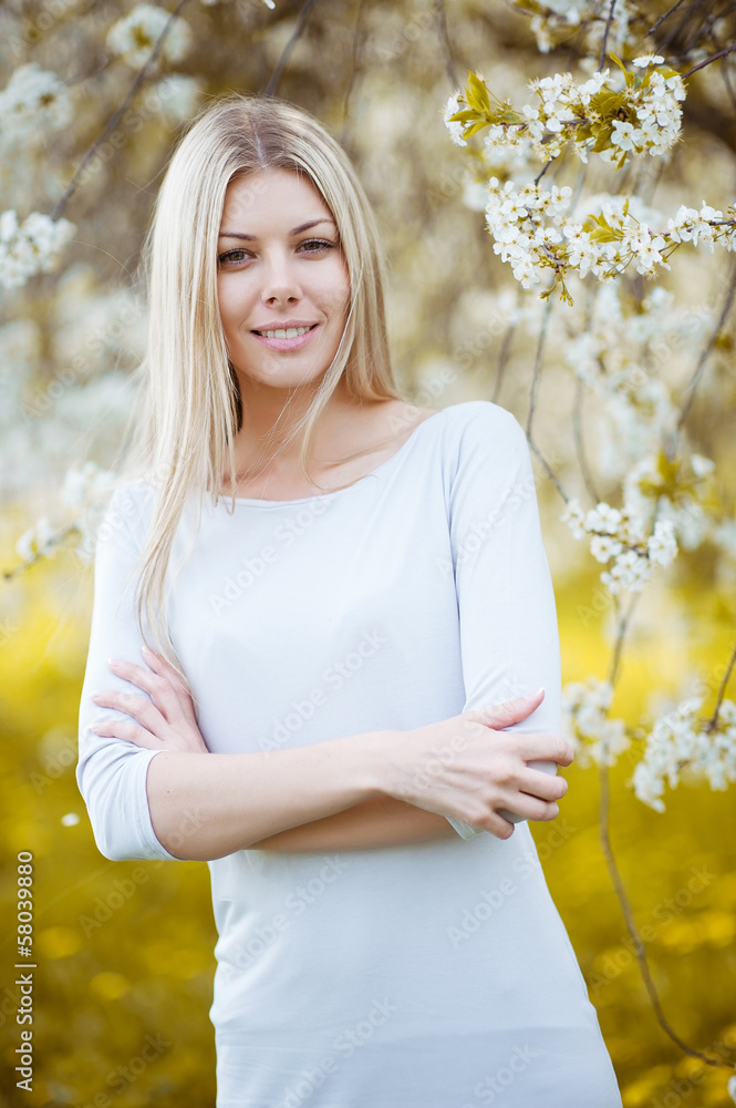 Outdoor portrait of smiling woman Outdoor portrait of smiling woman