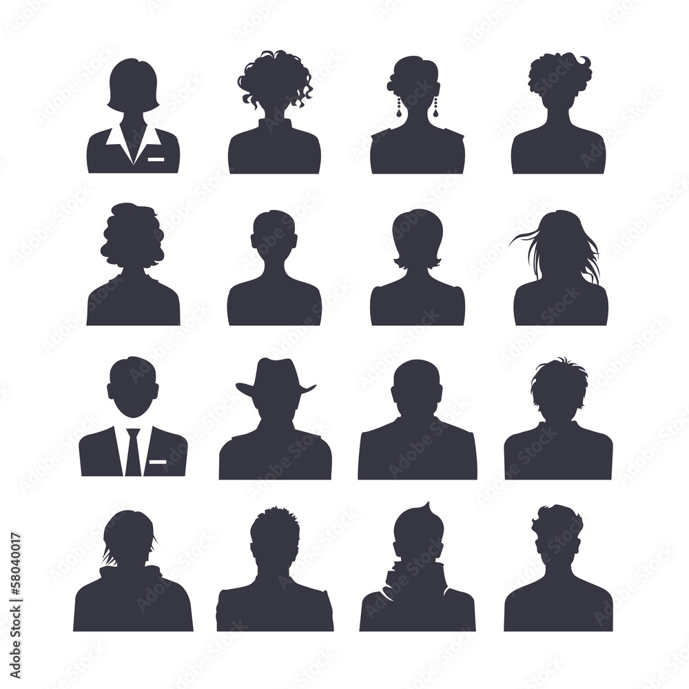 Web icon set of people avatars Web icon set of people avatars
