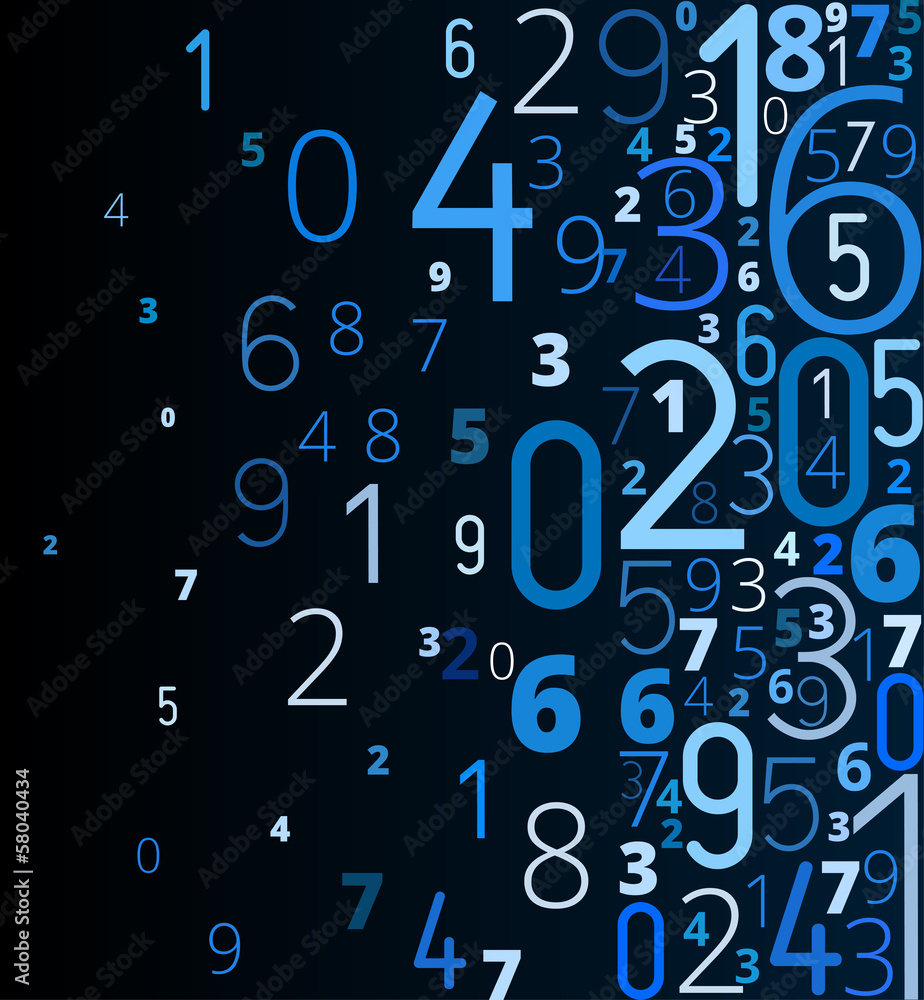 Vector background from numbers Vector background from numbers