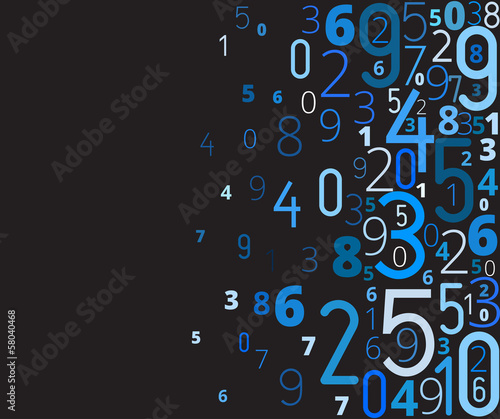 Vector background from numbers