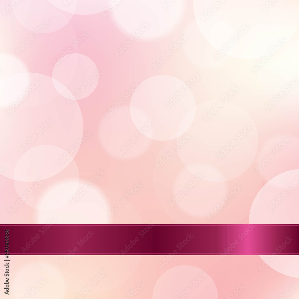 Pink Color Background With Ribbon