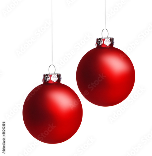 Rote Weihnachtskugeln