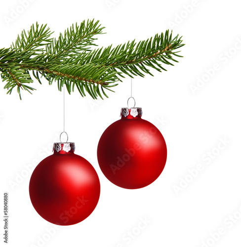 Rote Weihnachtskugeln