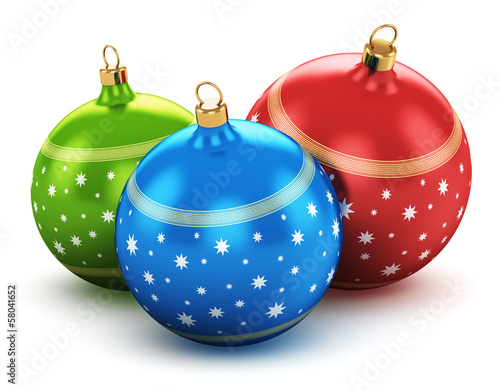 Wallpaper Mural Color Christmas balls Torontodigital.ca