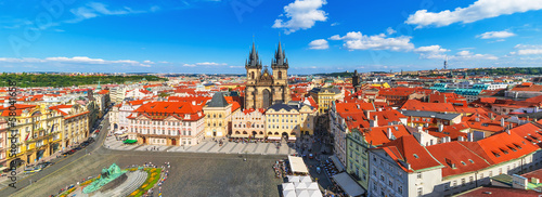 Panorama of the Old Town Square in Prague, Czech Republic