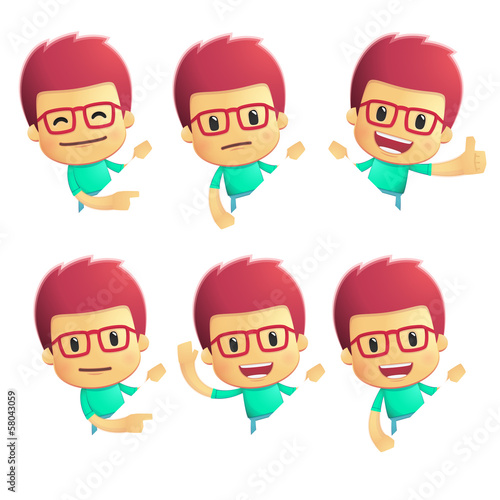 casual man in various poses for use in advertising,