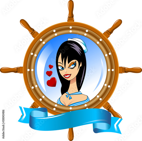 girl and wheel