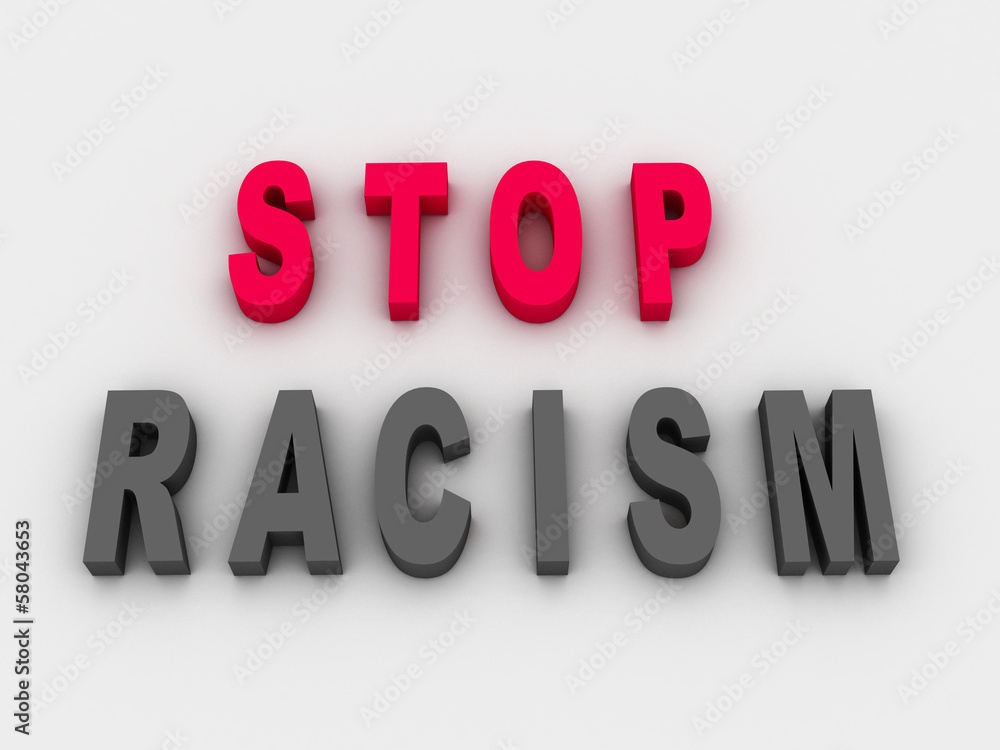 3d imagen, Stop Racism Concept 3d imagen, Stop Racism Concept