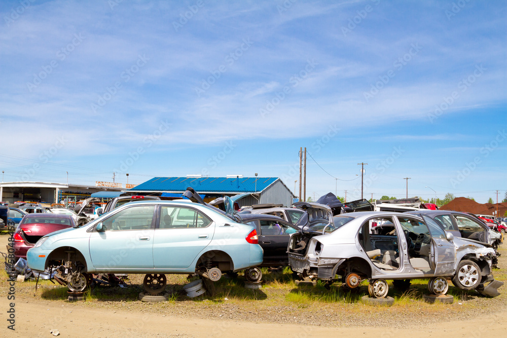 Auto Salvage Yard Junkyard Stock Photo Adobe Stock