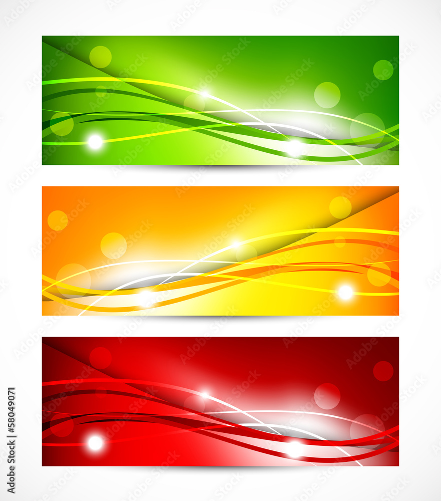 Naklejka premium Set of colorful banners