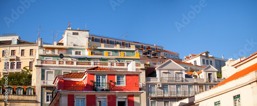 View of differents buildings in Alfama, Lisboa