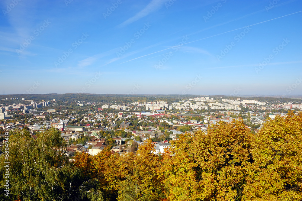 view overlooking the town