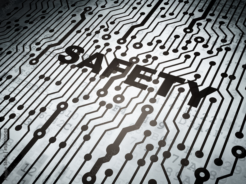 Fototapeta premium Privacy concept: circuit board with Safety