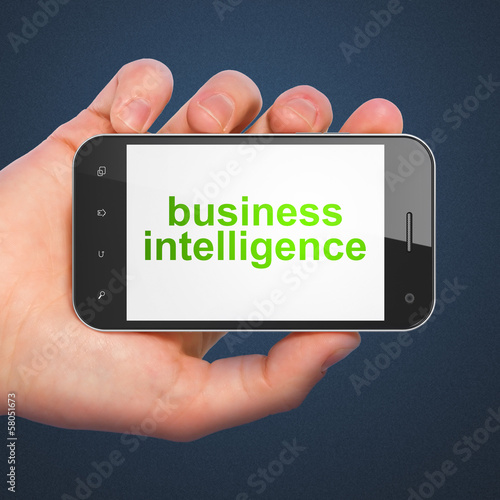 Finance concept: Business Intelligence on smartphone