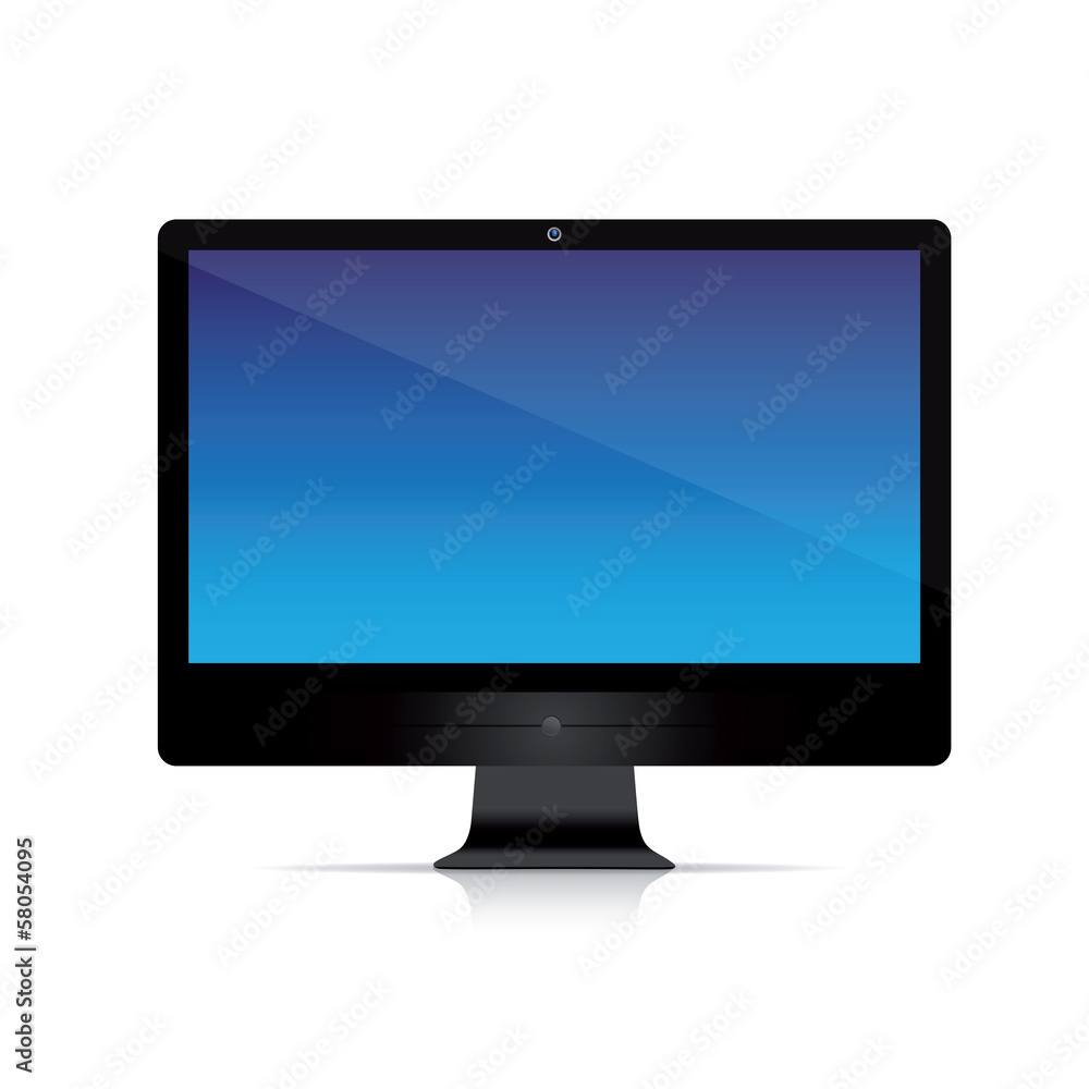 Computer display isolated on white Computer display isolated on white