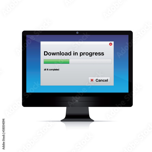 Loading bar on compuer screen