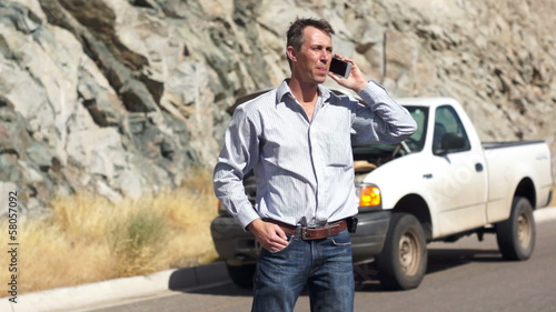 Stranded Man Phone Connect