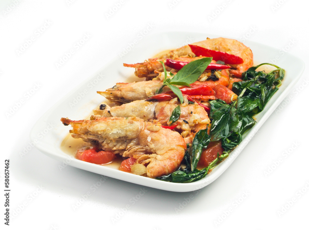 seafood in asian. malaysia food
